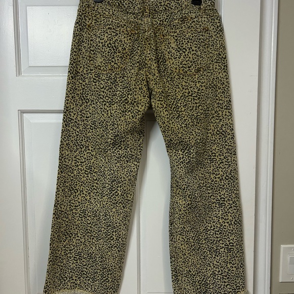 POL Leopard-Trim High Waist Pants in Yellow and Black - Picture 2 of 4